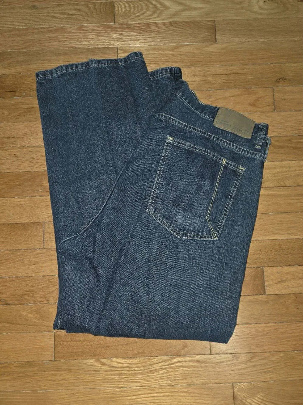 38X30 VINTAGE NAUTICA Men's Dark  JEANS Made In MEXICO 100% COTTON